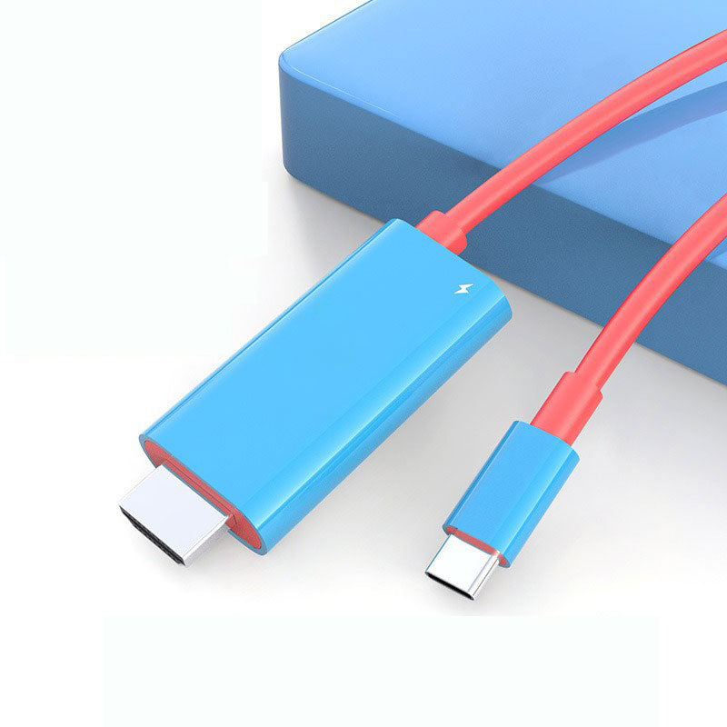 🎮 כבל מתאם USB-C ל-HDMI ל-Nintendo Switch | טעינת PD 100W ✨ | אורך 2 מטר 🔌