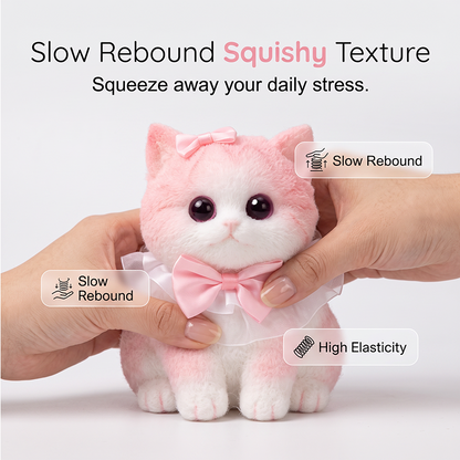 🐹 🐱 Squishy Cat Plush Toy – Soft Slow-Rebound Stress Relief Companion