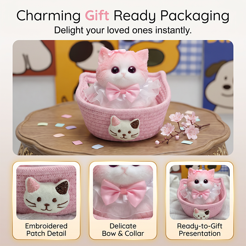 🐹 🐱 Squishy Cat Plush Toy – Soft Slow-Rebound Stress Relief Companion