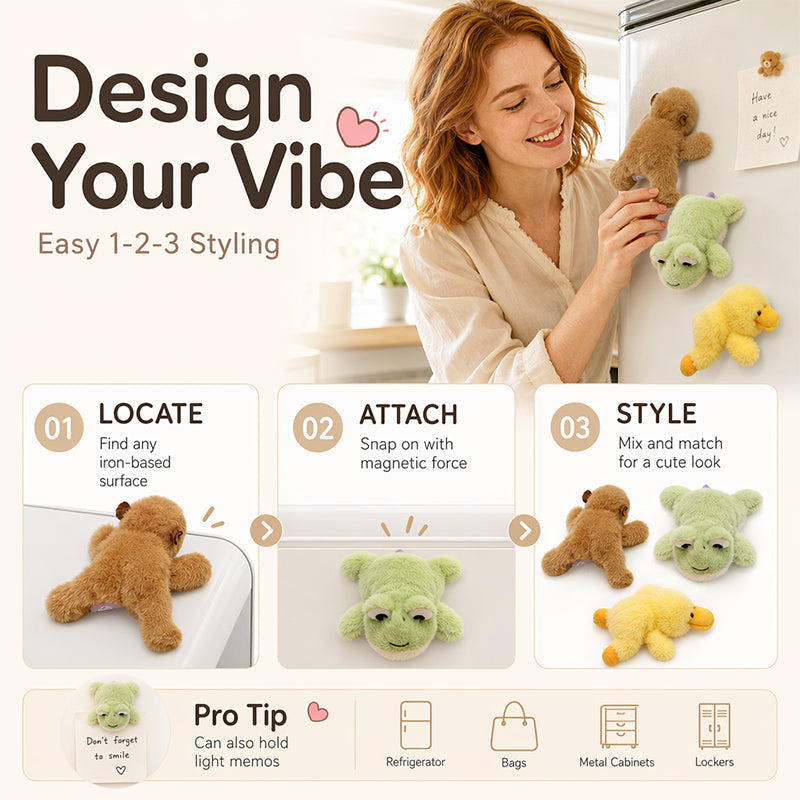 🧸 בובות קטיפה מגנטית למקרר ✨ | קטיפת מינק פרמיום | 17 דמויות | מתנה מושלם 🐾