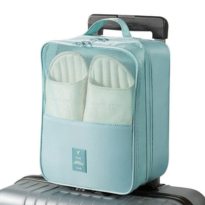👟✨ תיק נעליים נייד לנסיעות | 3 זוגות נעליים | מתחבר לידית המזוודה | עמיד ואיכותי 🧳