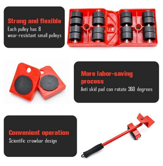 📢📢40%  OFF !! ⏰ Furniture Moving System — Lift & Slide, 360° Rotation 🏠