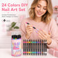 🎨24‑Colors Dual‑Ended Nail Art Pens‑DIY Manicure Drawing Set🎁