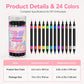🎨24‑Colors Dual‑Ended Nail Art Pens‑DIY Manicure Drawing Set🎁