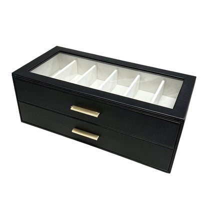 ⏳Time-Limited Special⏰2-Tier Sunglasses Organizer Box with Transparent Glass Top Display