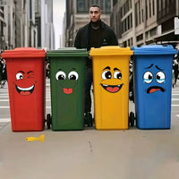4 Sheets Funny Smiley Face Stickers