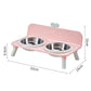 ⏰ Elevated Detachable Pet Double Bowls – Convenient & Pet-Friendly 🐾🥣