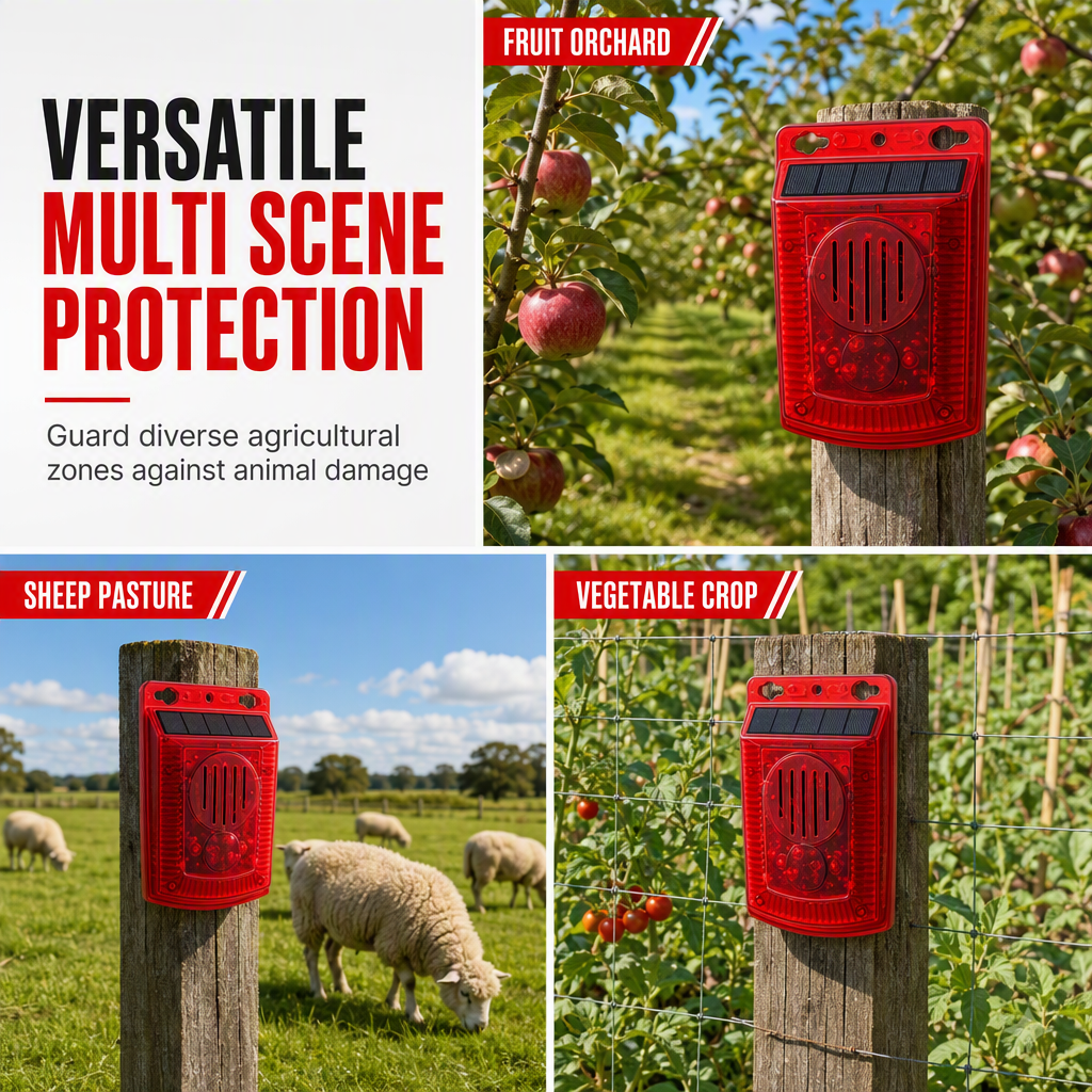 🚨 Solar Outdoor Animal Deterrent Alarm