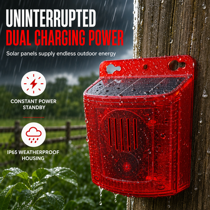 🚨 Solar Outdoor Animal Deterrent Alarm