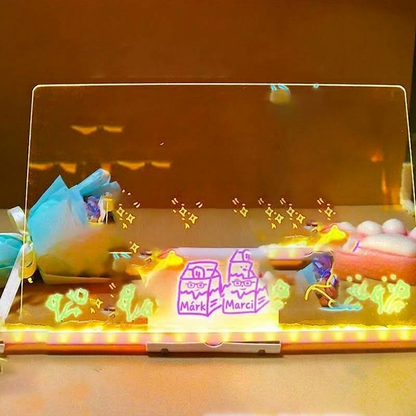 🎁2026 New Arrivals 50% OFF💥Glowing Acrylic Drawing Board – LED-Lit Display, Wipe & Redraw for Endless Desk Art ✨