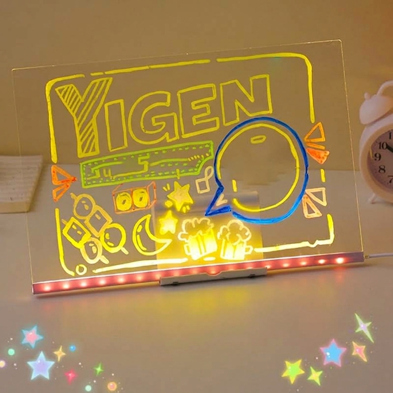🎁2026 New Arrivals 50% OFF💥Glowing Acrylic Drawing Board – LED-Lit Display, Wipe & Redraw for Endless Desk Art ✨