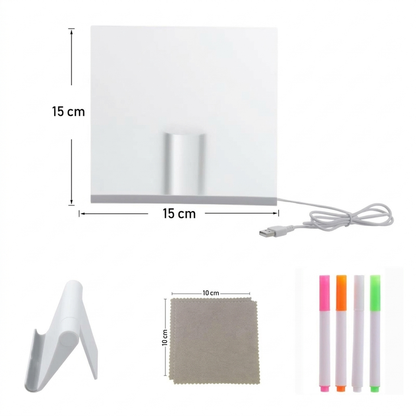 🎁2026 New Arrivals 50% OFF💥Glowing Acrylic Drawing Board – LED-Lit Display, Wipe & Redraw for Endless Desk Art ✨
