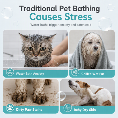 🐾 50% OFF! No-Rinse Pet Cleaning Mousse for Cats and Dogs ✨