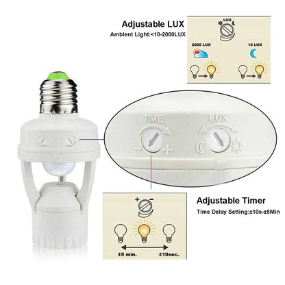 🔥50% OFF!!📢💡 Motion Sensor Light Socket – Turn Your Bulb Into a Hands-Free Sensor Light ✨