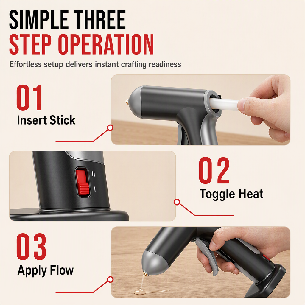 📢📢50% OFF !! ⏰Cordless Hot Melt Glue Gun Set – 2000mAh Rechargeable & 10 Glue Sticks, DIY Crafts Made Easy ✨