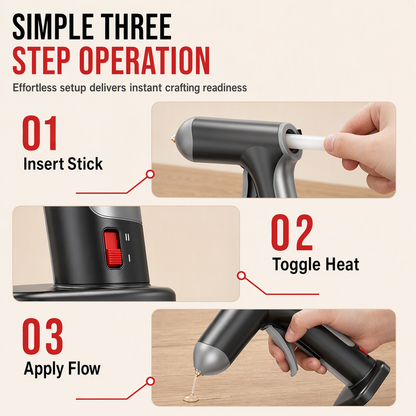 📢📢50% OFF !! ⏰Cordless Hot Melt Glue Gun Set – 2000mAh Rechargeable & 10 Glue Sticks, DIY Crafts Made Easy ✨