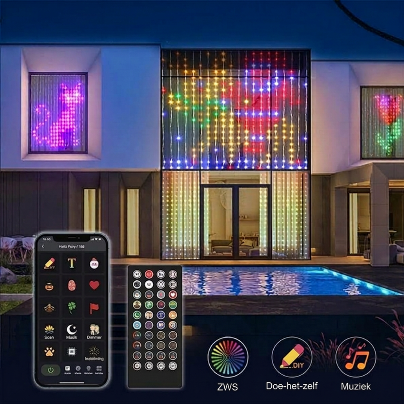 🎄 55% OFF! 💡 Smart LED Curtain Lights – Transform Your Space with App Control, Music Sync & Custom Light Effects ✨