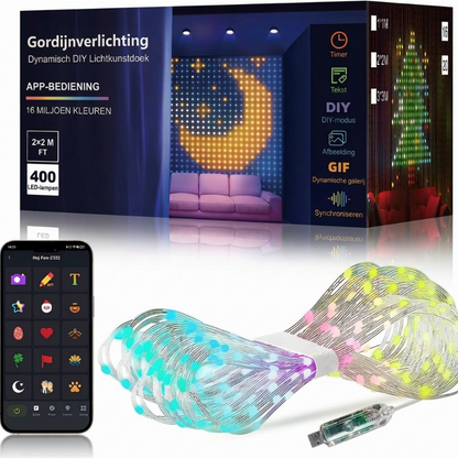 🎄 55% OFF! 💡 Smart LED Curtain Lights – Transform Your Space with App Control, Music Sync & Custom Light Effects ✨