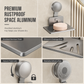 ⏰Vacuum Suction Soap Dish: V-Shaped Drainage, Rustproof Aluminum, No Drilling, Twist-Lock🧼