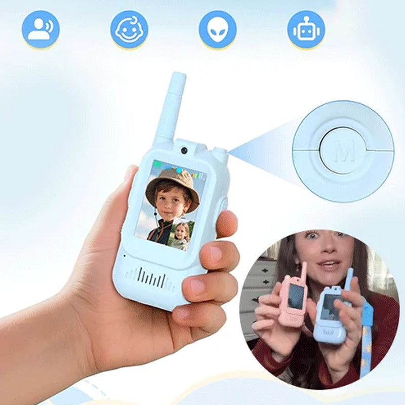 🏆 Last Day Special Price £9.99! 📹 Kids' Video Walkie Talkies – Live Video Chat & 3 Fun Voice Effects