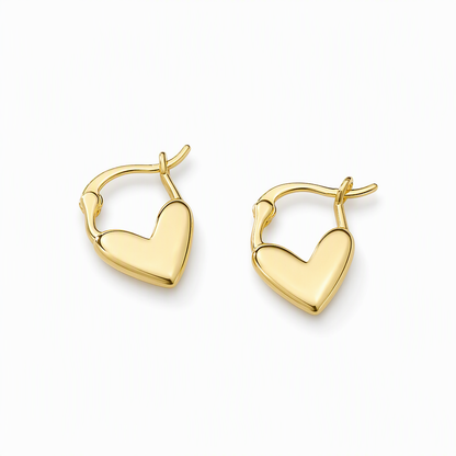 🎁2026 New Arrivals 50% OFF💥 Minimalist Smooth Heart Huggie Hoop Earrings – Light, Elegant, Versatile 🤍