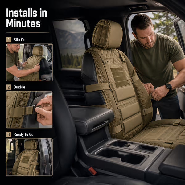 💥 Limited Time-50% OFF 🚙  Durable Tactical Truck Seat Cover ✨ Storage,Protection & All- Day Comfort
