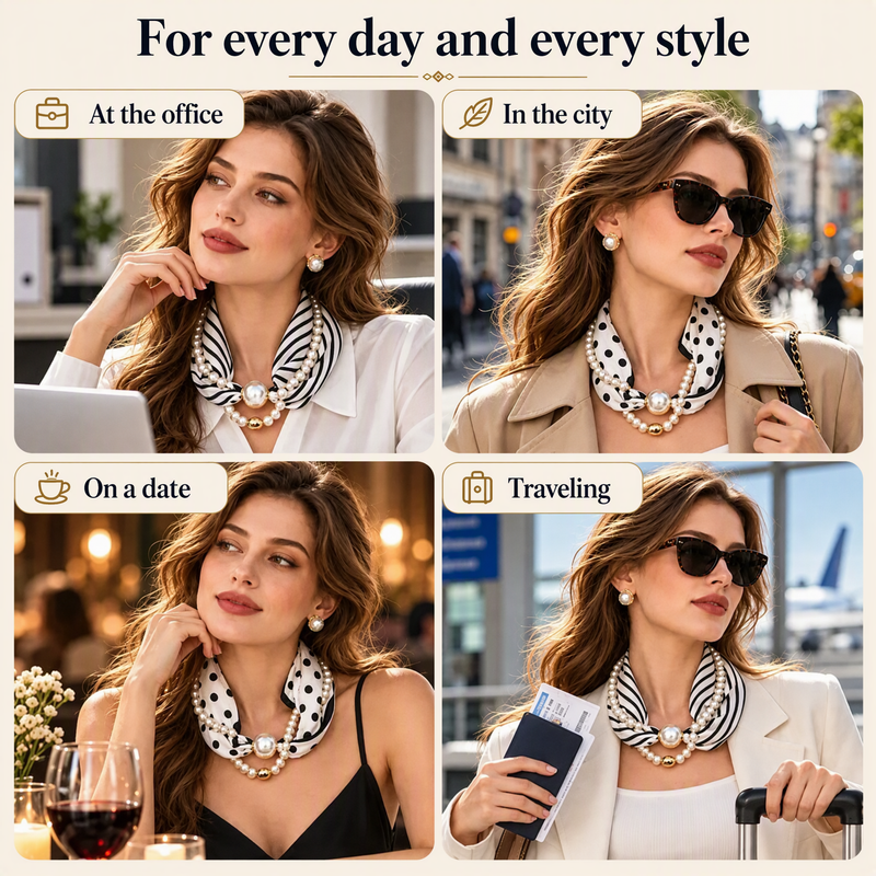 ⏳Limited-time 50% off⏰Pearl Scarf Necklace