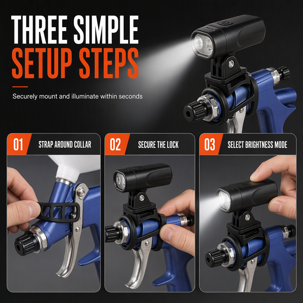 🎁2026 New Arrivals 50% OFF💥🔧✨ Lightweight Spray Gun – LED Aiming, Even Finish, Multi-scene 🎨