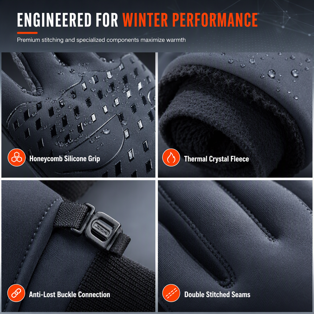 🧤 ❄️ High-quality Thermal Gloves – Warm, Touchscreen, Non-slip ✨