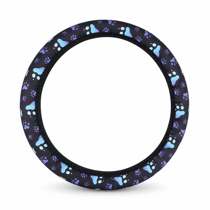 ✨🚗Universal 38cm Ringless Silk Steering Wheel Cover Printed Breathable Car Wheel Protector for All Seasons