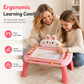 🎨 Kids Magnetic Drawing Board Table: 4-Color Screen, No Mess, Convertible, Safe Tether