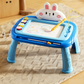 🎨 Kids Magnetic Drawing Board Table: 4-Color Screen, No Mess, Convertible, Safe Tether