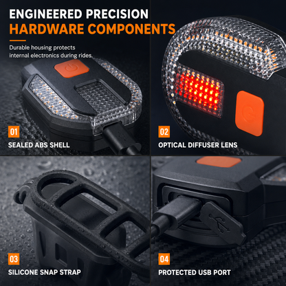 🥳2026 HOT SALE🥳💞50K+ SOLD! 🚴💡 50% OFF! Wireless Bike Turn Signals – thumb-control buttons, split frame lights & USB rechargeable. Signal safely without moving your hands! 🛡️✅v