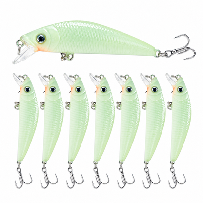 ⏳Time-Limited Special ⏰🌙 Luminous Minnow Hard Bait – 7cm & perfect for night fishing ✨