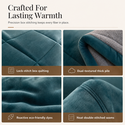 ⏳🔥LIMITED-TIME 50% OFF! ⏰Double-Sided Snowflake Velvet Winter Duvet: Thick, Warm, Stitched Grid, 3 Sizes❄️