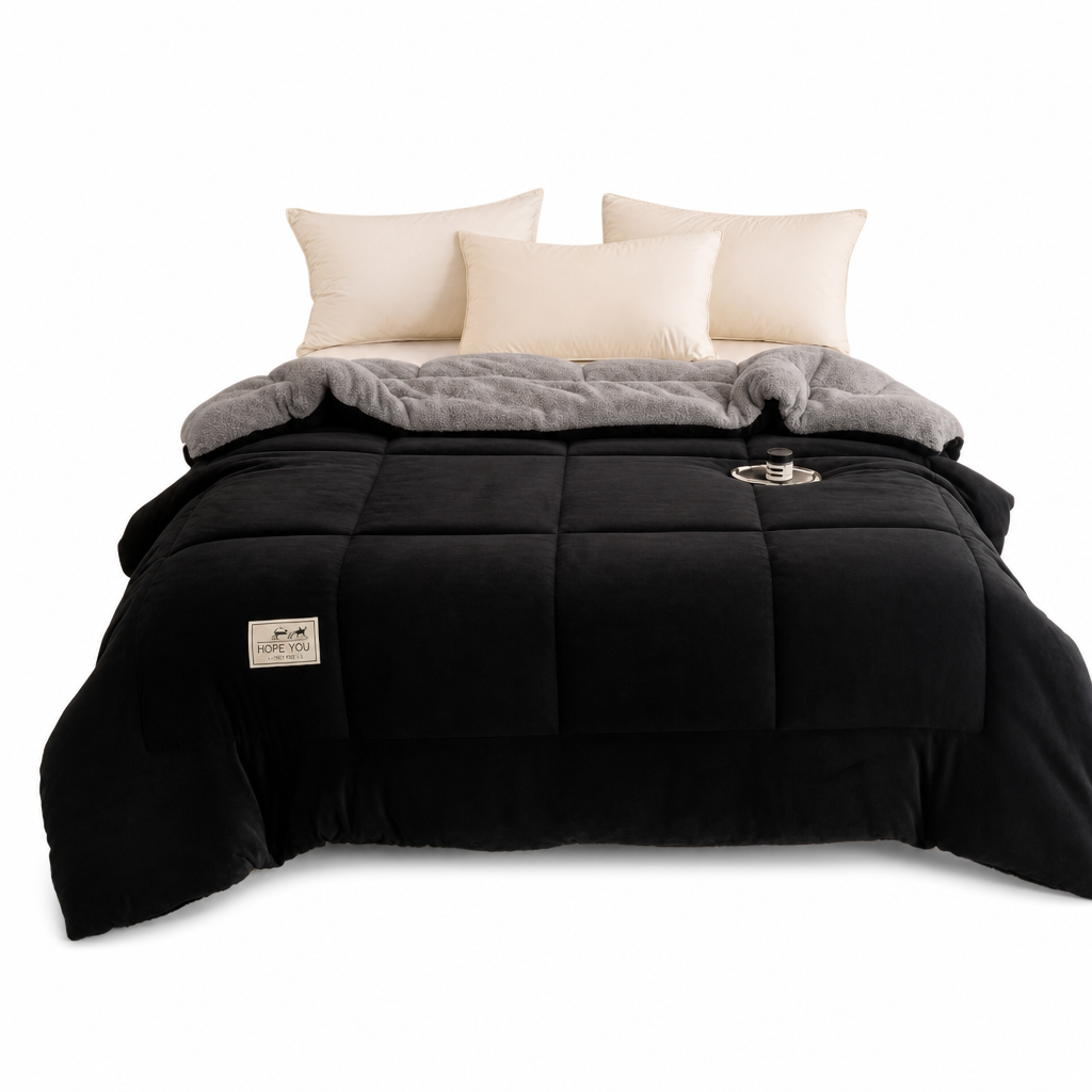 ⏳🔥LIMITED-TIME 50% OFF! ⏰Double-Sided Snowflake Velvet Winter Duvet: Thick, Warm, Stitched Grid, 3 Sizes❄️