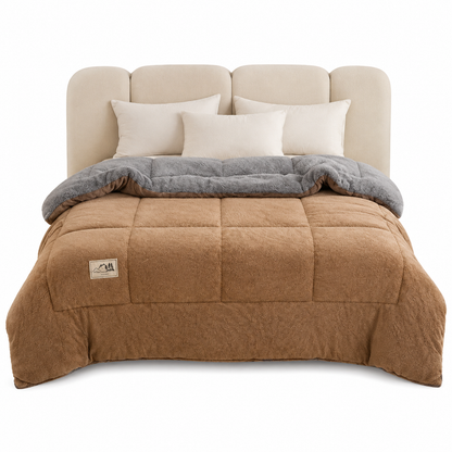⏳🔥LIMITED-TIME 50% OFF! ⏰Double-Sided Snowflake Velvet Winter Duvet: Thick, Warm, Stitched Grid, 3 Sizes❄️