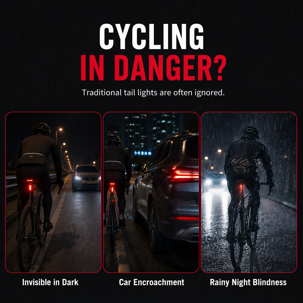 🚴 LIMITED-TIME 50% OFF! 🔴 Rechargeable Safety Bike Taillight – Laser Warning, IPX5 Waterproof, USB Charge 💡