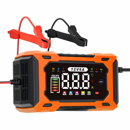 12V 6A Smart Car Battery Charger with Pulse Repair