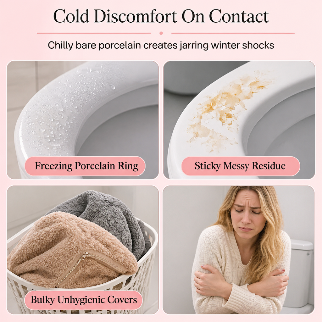 📢📢50%  OFF !! ⏰Electrostatic Toilet Seat Cushions – Traceless Stick-On Pads, 1 Pair