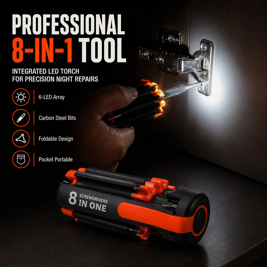 🎁 50% OFF💥 Folding Multi-Bit Screwdriver with LED