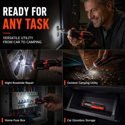 🎁 50% OFF💥 Folding Multi-Bit Screwdriver with LED