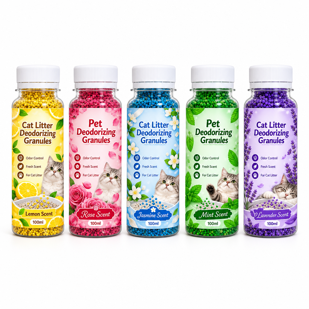🐾 LIMITED-TIME 50% OFF! ✨ Cat Litter Deodorizing Granules – Plant-Based, Multi-Scent, Simple Sprinkle 🌿