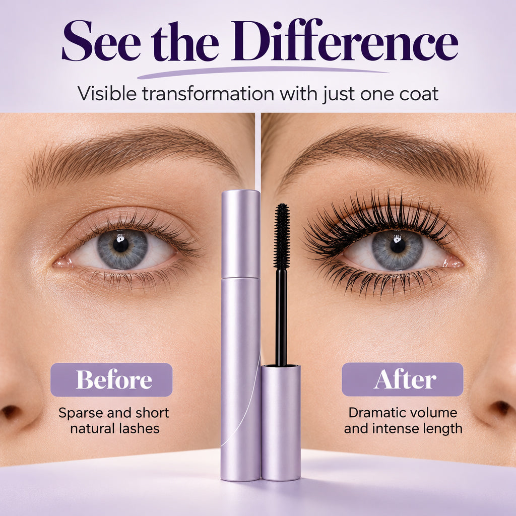 🌸 Waterproof Lengthening and Volumizing Long-lasting Mascara
