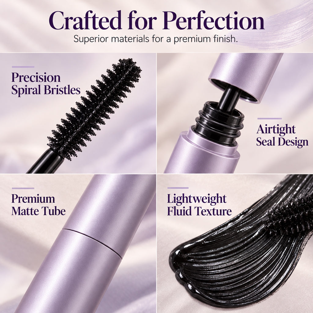 🌸 Waterproof Lengthening and Volumizing Long-lasting Mascara