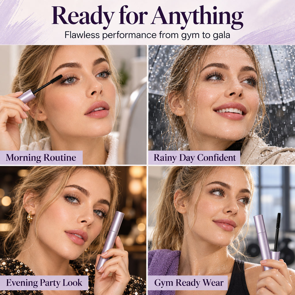 🌸 Waterproof Lengthening and Volumizing Long-lasting Mascara