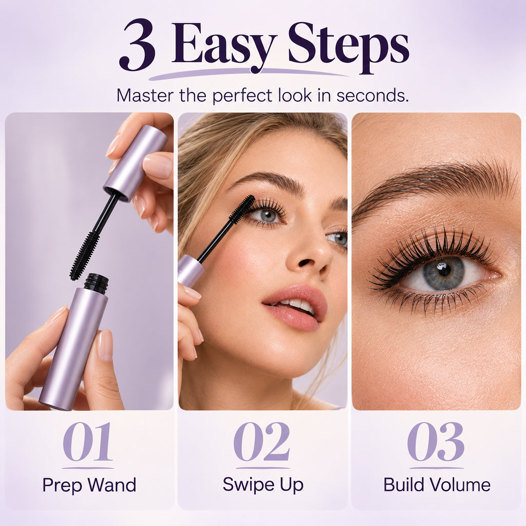 🌸 Waterproof Lengthening and Volumizing Long-lasting Mascara