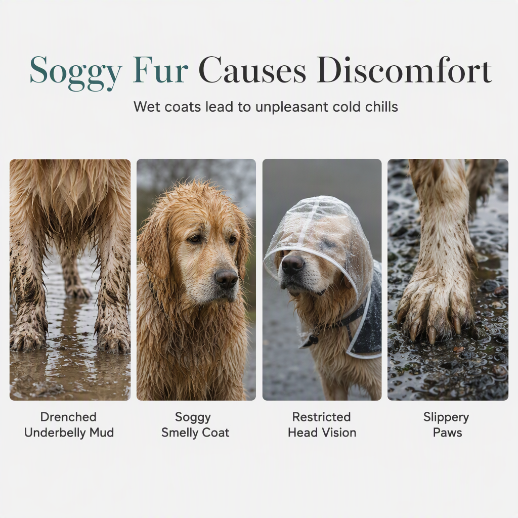 50% OFF 🐶 All-Weather Transparent Waterproof Dog Raincoat (All Sizes) ✨