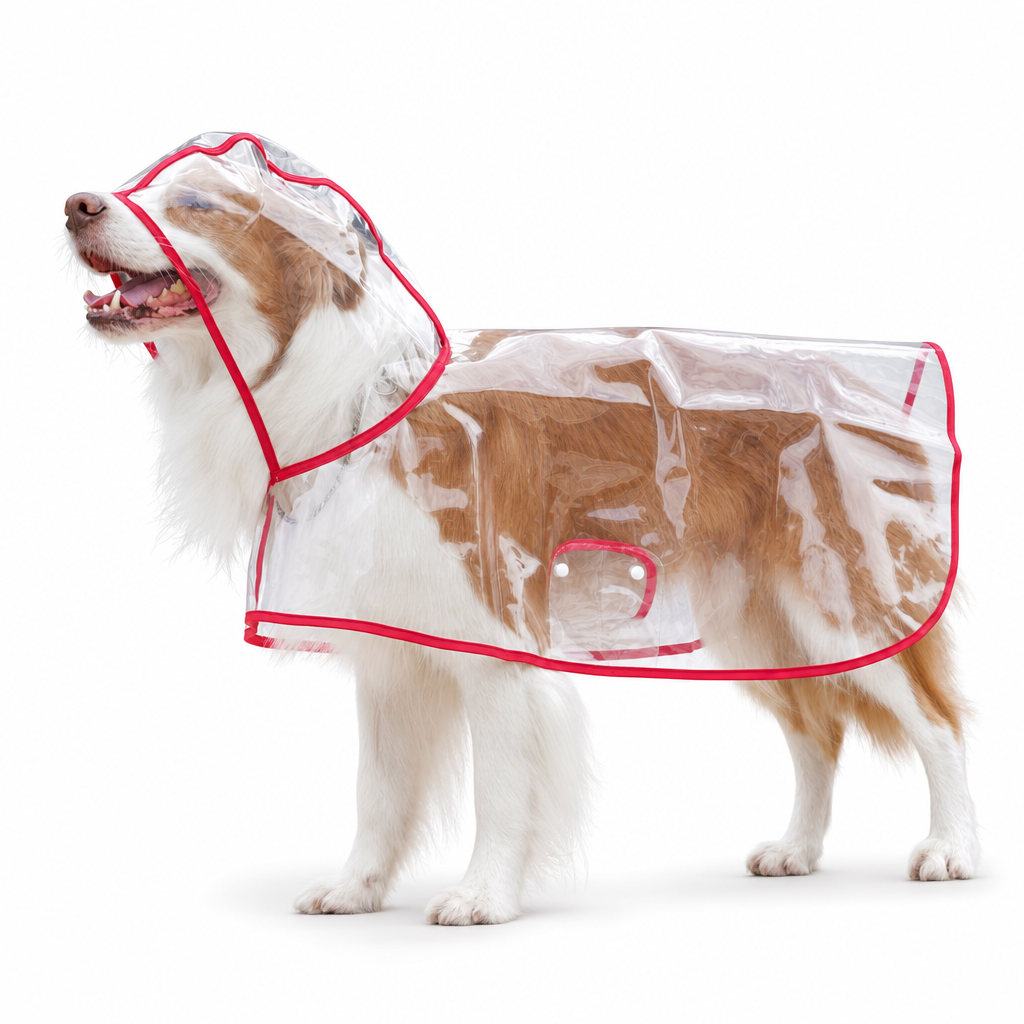50% OFF 🐶 All-Weather Transparent Waterproof Dog Raincoat (All Sizes) ✨