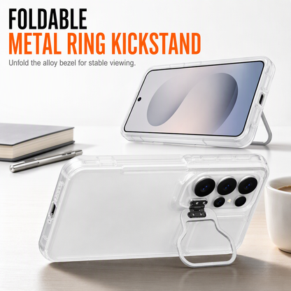 Shockproof Phone Case with Metal Lens Kickstand Protective Cover for Samsung Galaxy S26 S25 S24 S23 S22 Ultra Plus FE
